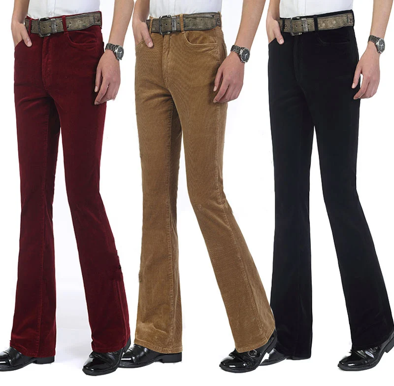 corduroy flare pants mens