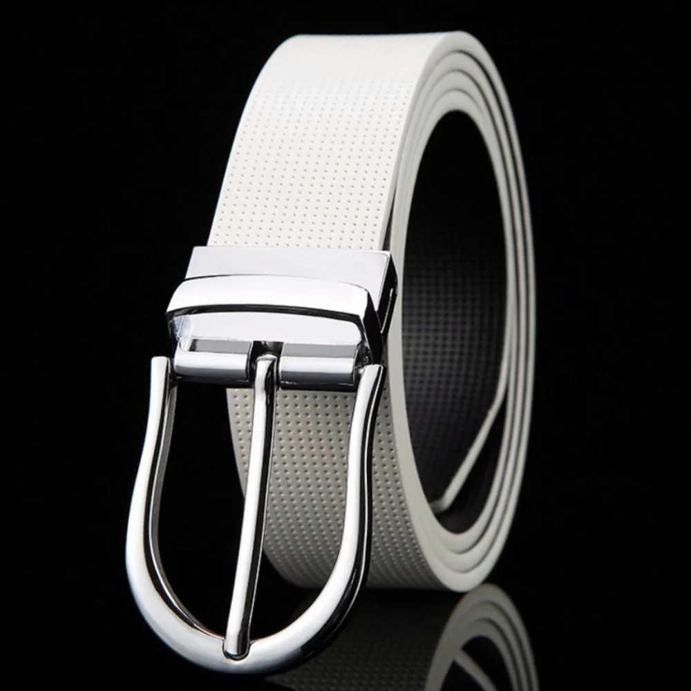 white belt with silver buckle