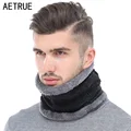 AETRUE Fashion Winter Men Scarf Ring Winter Scarves For Men Women Warp Thickened Wool Collar Neck Snood Warm Soft Scarves 2018