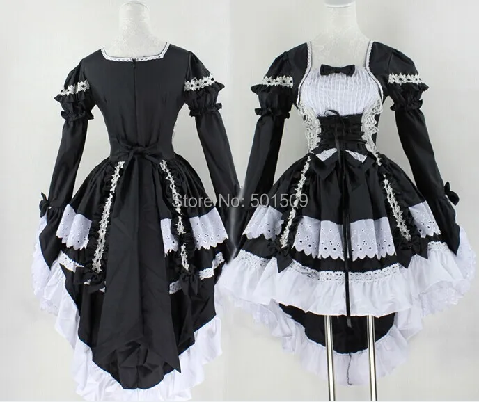 long sleeve black/pink frenchmaid 