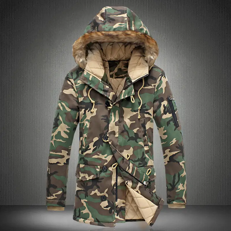 Αγορά Μπουφάν u0026amp; παλτό | 2022 New Brand Winter Men Thick Camouflage  Jacket Men's Parka coat Male Hooded Parkas Jacket Men Military Overcoat