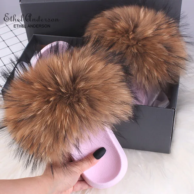 mink fur slides wholesale