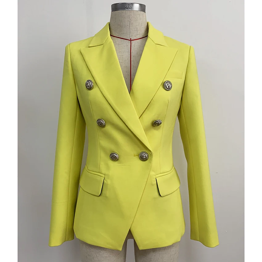 yellow balmain blazer