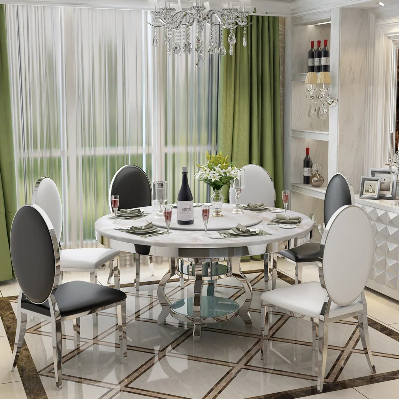 dining room set with glass table