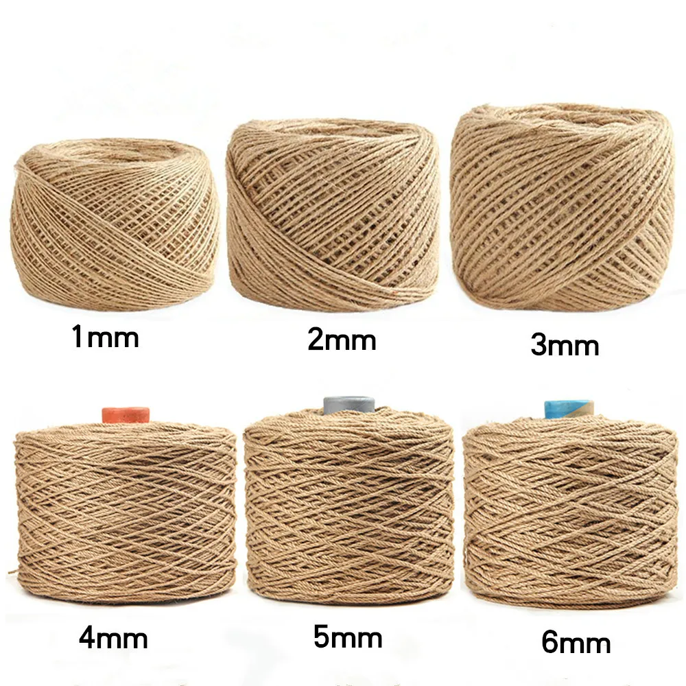 Αγορά Τέχνες, χειροτεχνίες &; ράψιμο  1-20 mm Thickness High quality  Natural handmade jute rope Variety thickness rope For Gift Flower packing  Diy handcraft supply