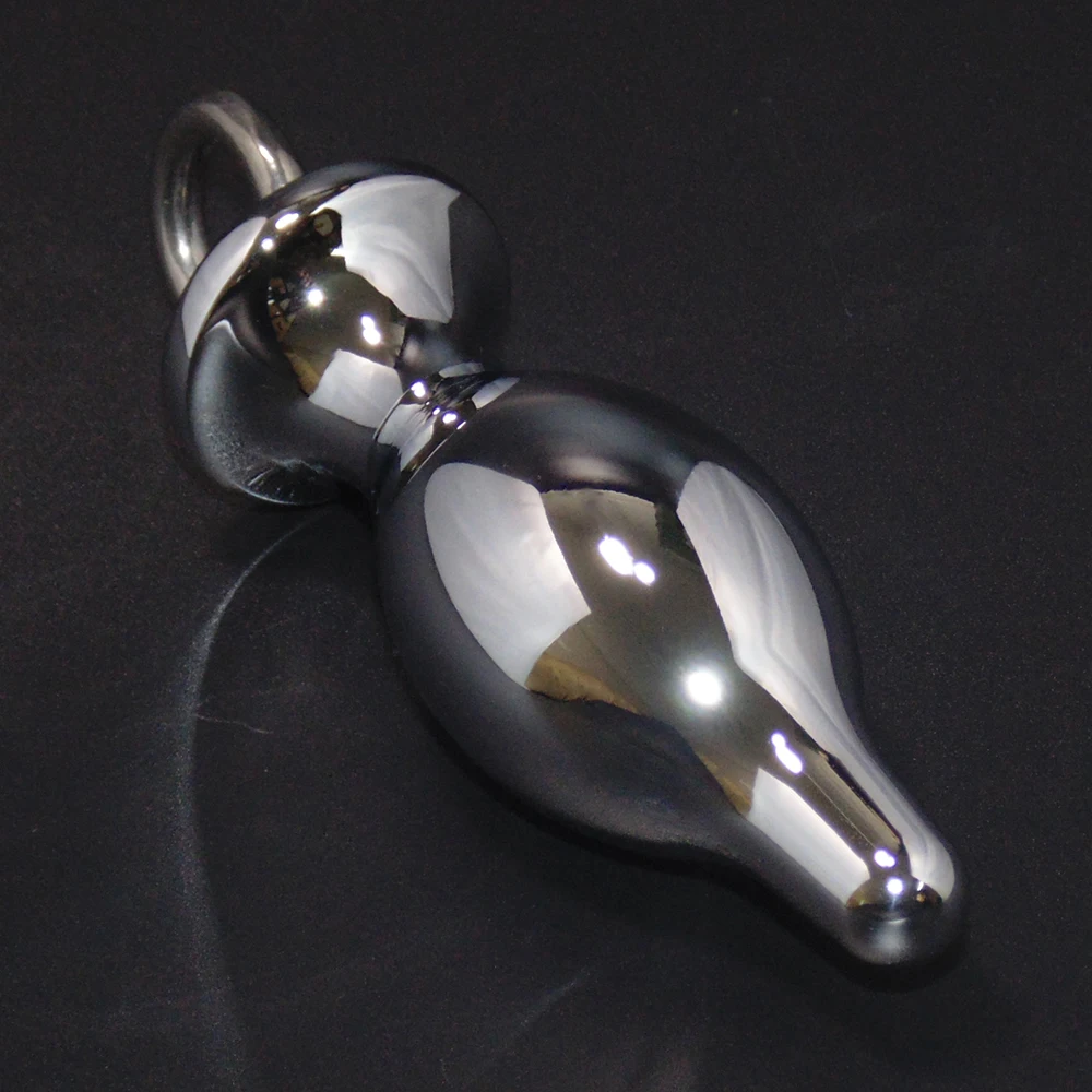 Купить Секс товары | ( 12cmX3.5cm ) Big Size Safe Material Metal Anal Toys,  Stainless steel Butt Plug Adult Sex Products for Men