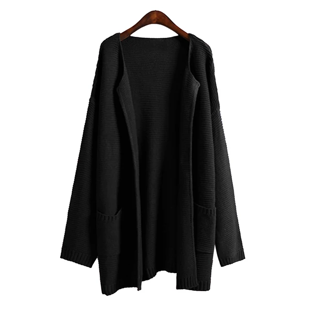 Winter Women Sweater Jacket Solid Color 