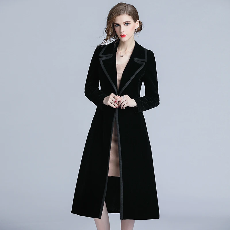 velvet trench coat womens