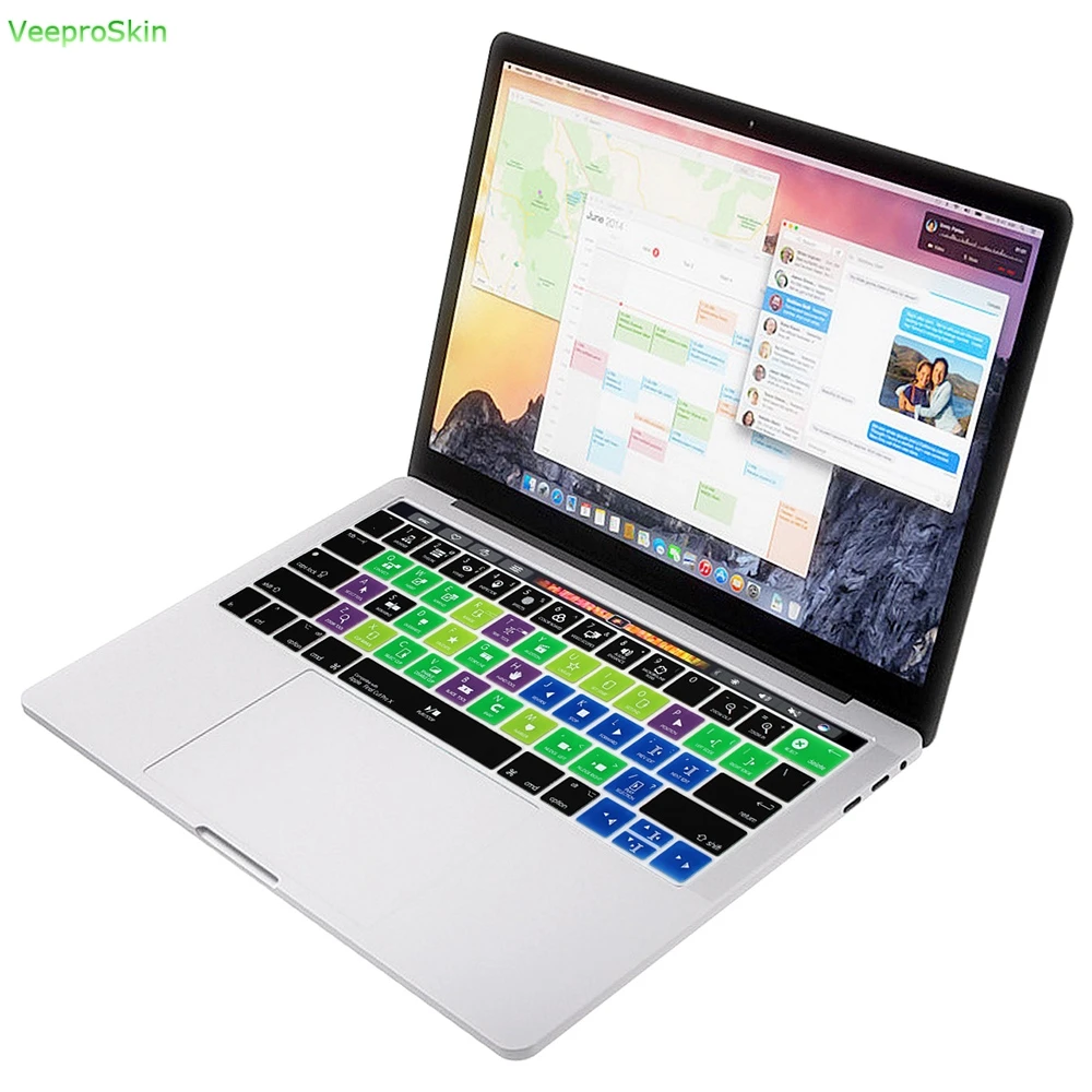 macbook silicone keyboard cover with shortcuts