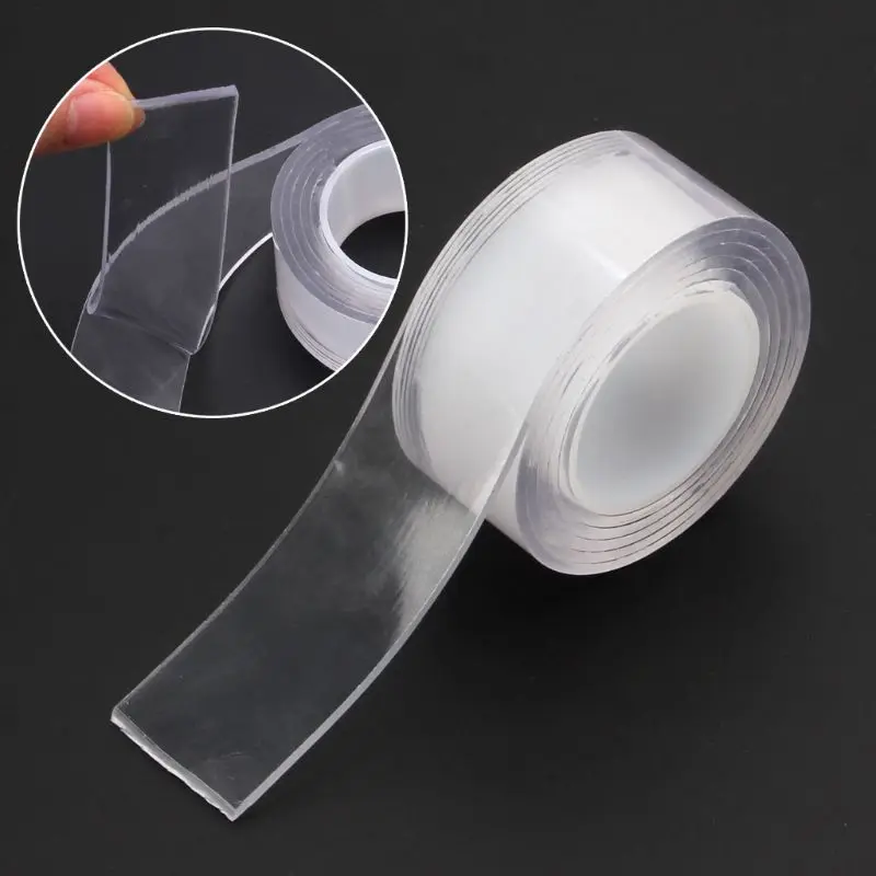 Nano Tape Super Strong Double Sided Tape Extra Strong Adhesive Non-slip  Tape Waterproof Transparent Tape for Kitchen Bathroom