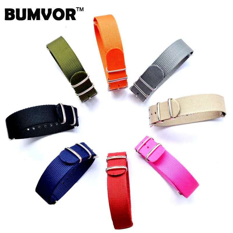 16 18 20 22 24mm Multiple Colors Nylon Military Watch Strap Army Sport Link Bracelet wrist watchband Accessories-animated-img