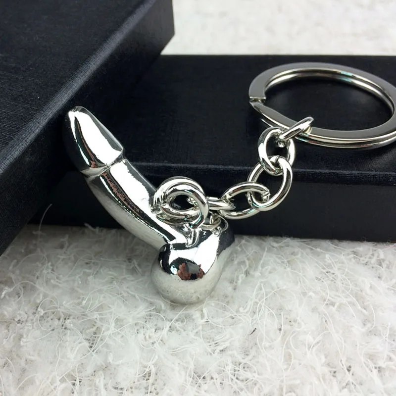 Keychain Male Genitalia Key Chain for Lovers Metal Sexy Dick Penis Keyring Individual Keychains Woman Gifts Man Car Key Ring-animated-img