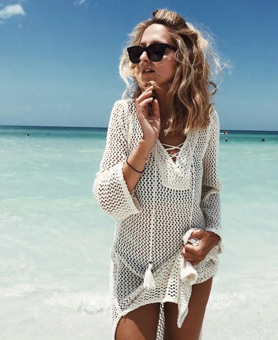 2018 New Knitted Crochet Beach Tunic 