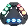 120W RGBW 16/48 Channels LED DMX512 Sound Activated Auto Running Mini Spider Stage Rotatable Effect Lamp for DiscoKTV Club Party preview-3