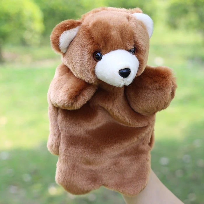 Teddy bear hand puppet doll finger even 