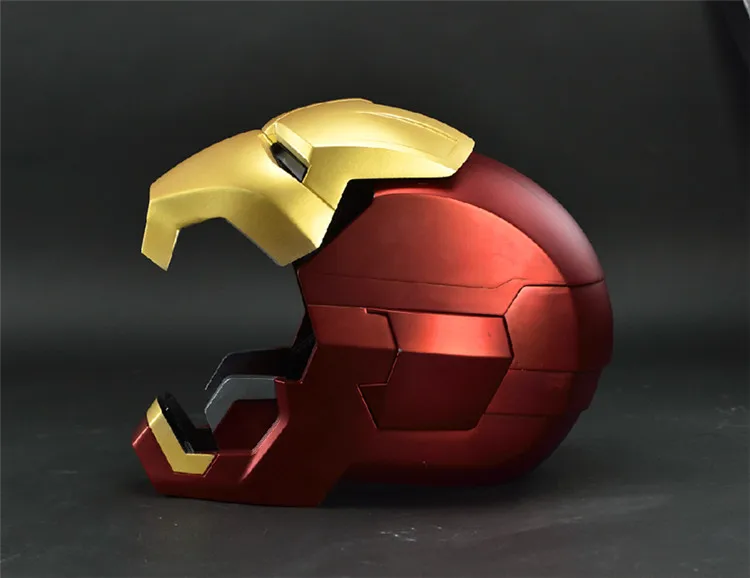 metal iron man helmet that opens