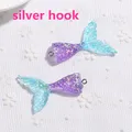 12Pcs 20*43MM Shiny Mermaid Charms Flatback Resin Accessories For Necklace Pendant Keychain Making preview-3