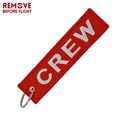 תכשיטי אופנה צוות מחזיק מפתחות OEM מחזיקי מפתחות לאופנוע llaveros תג מטען רקמה צוות מחזיק מפתחות למתנות תעופה