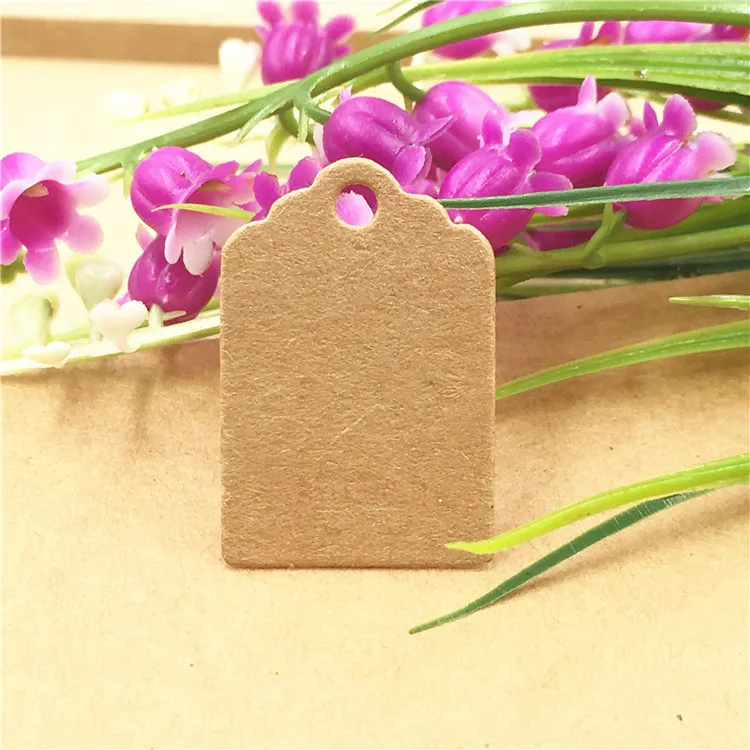 100pcs Kraft Paper Tags With Strings Handmade With Love Hang Tags