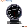 Dynoracing 60mm שחור פנים מד טמפרטורת מים אור לבן / ענבר עם פונקציית שיא מד טמפרטורת מים 50-150c מד רכב