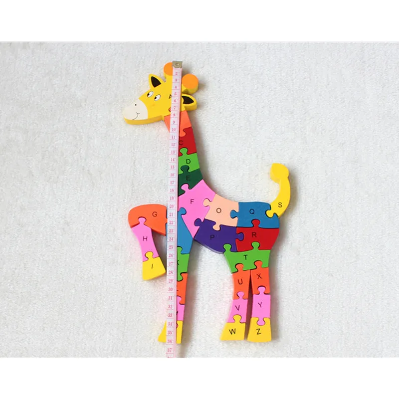 wooden giraffe alphabet puzzle