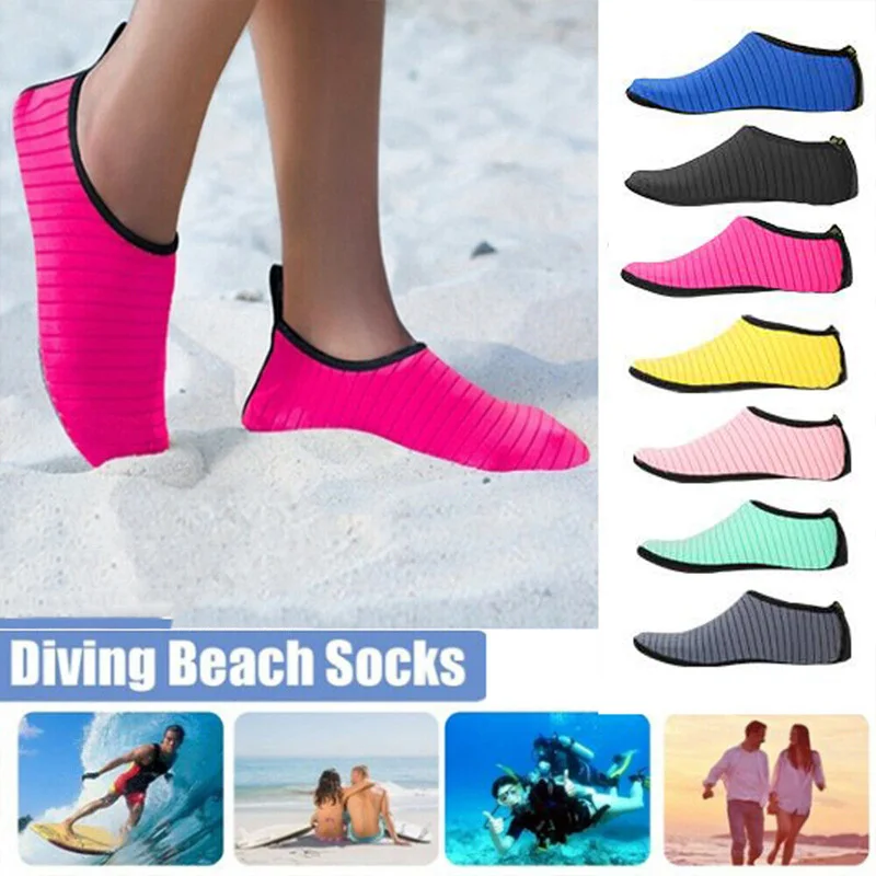 Unisex Water Non-Slip Sneaker Shoes Swimming Diving Socks Summer Aqua Beach  Sandal Flat Shoe Seaside Socks Slipper for Men Women