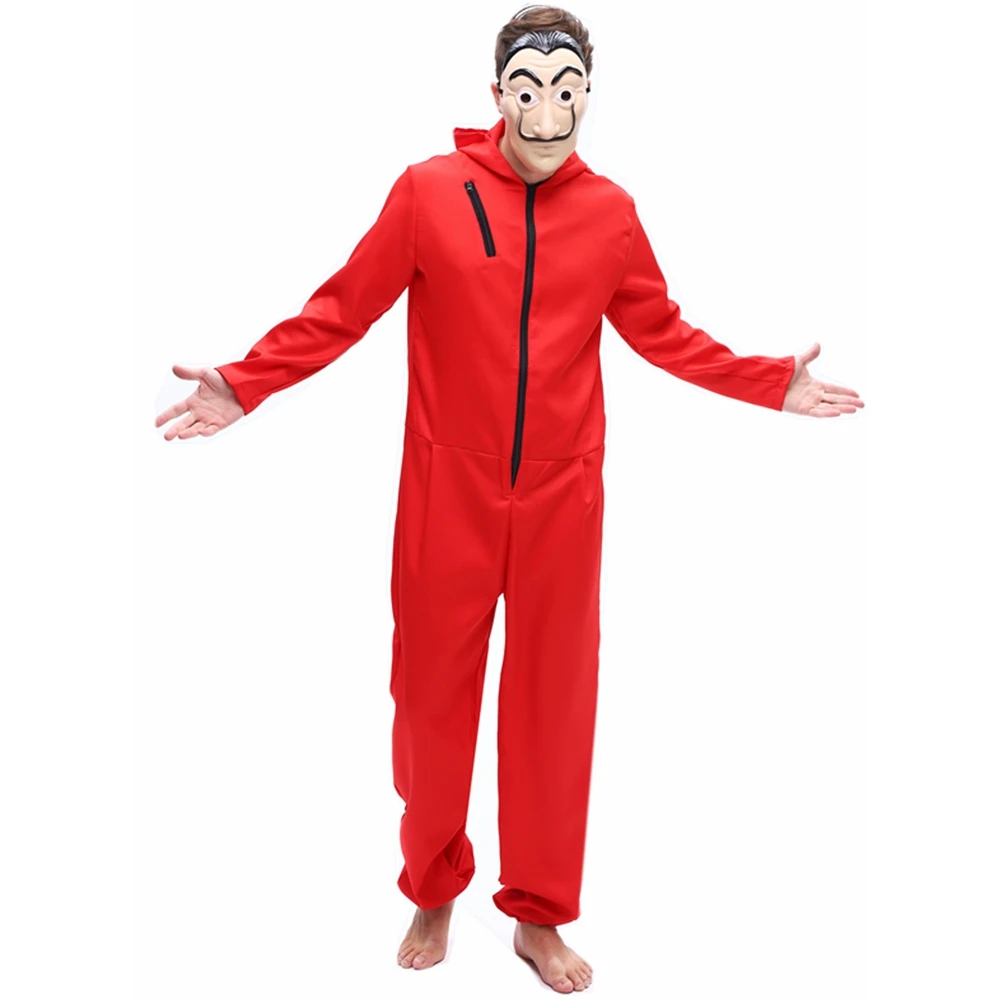 fight Estimate check Cumpără Costume și accesorii | Salvador Dali Costume Mask Money Heist La  Casa De Papel Cosplay Halloween Jumpsuit Adult Kids Korea