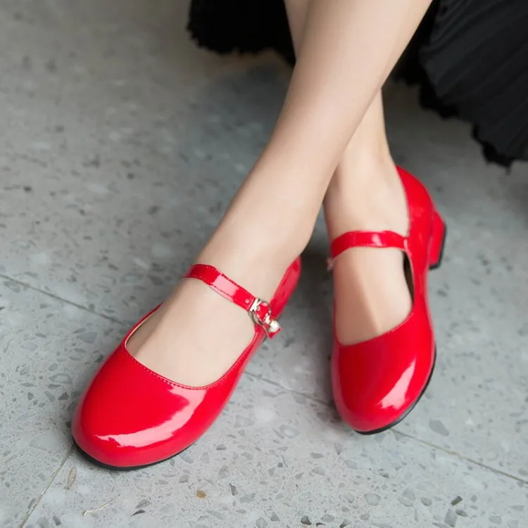 ladies red mary jane shoes