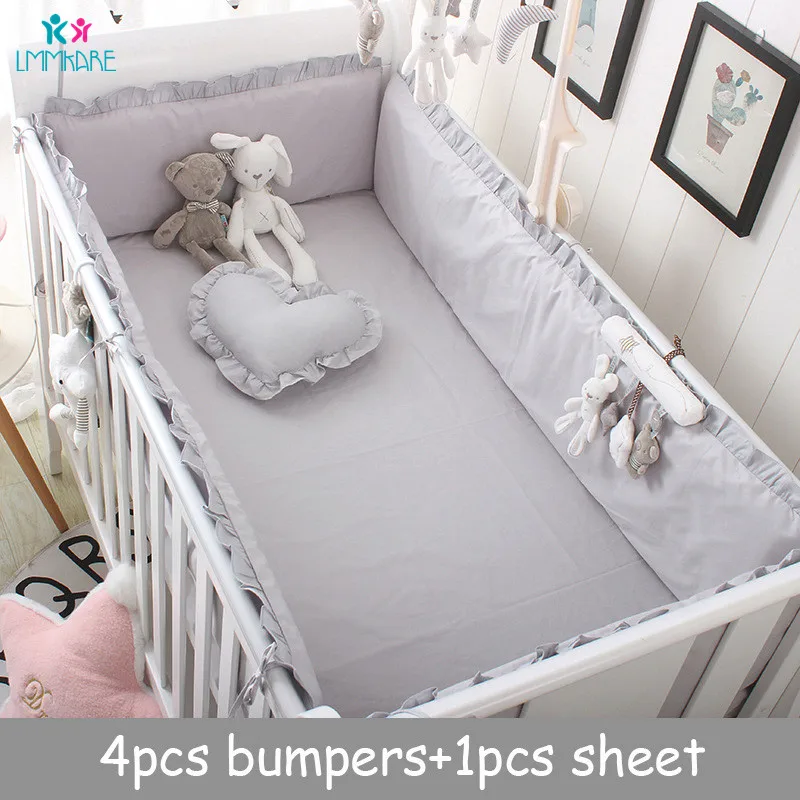 gray bumper for crib