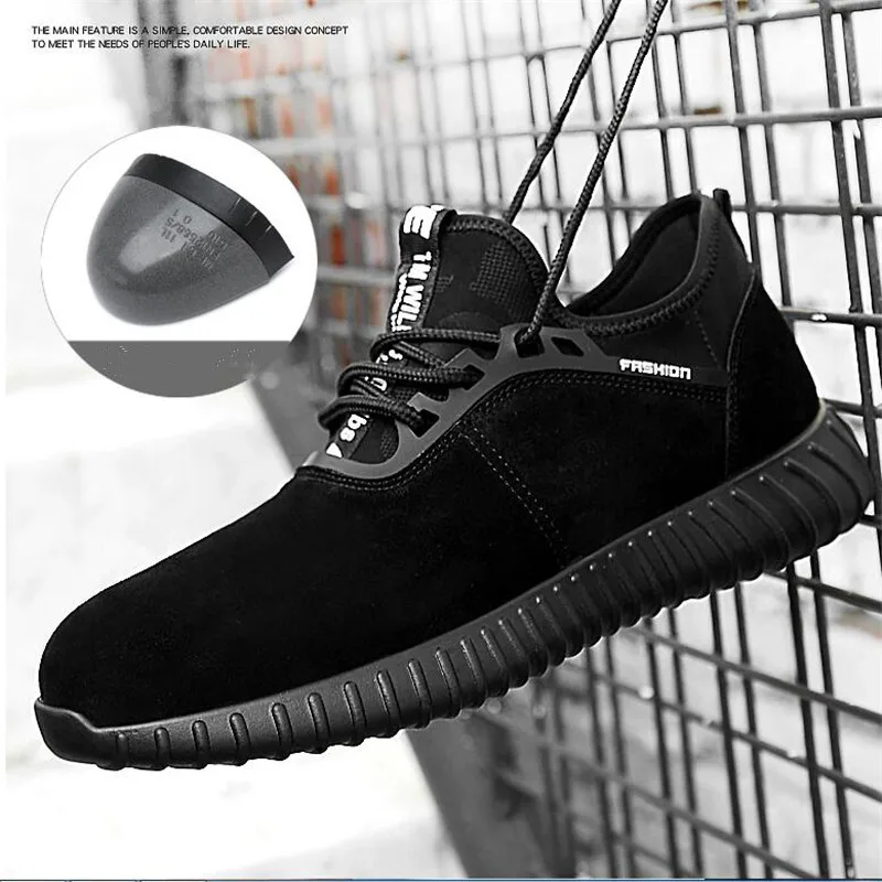 Men's Breathable Safety Shoes Steel Toe 