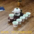7 Pcs Kung Fu Tea Set Snowflake glaze Ceramics/Porcelain Tea Ceremony Gift Free Shipping [1 Teapot + 6 Cups] preview-4