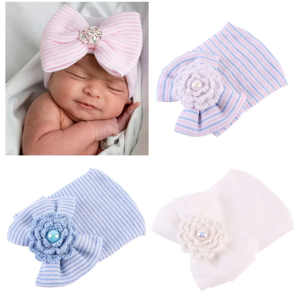 infant beanie with bow