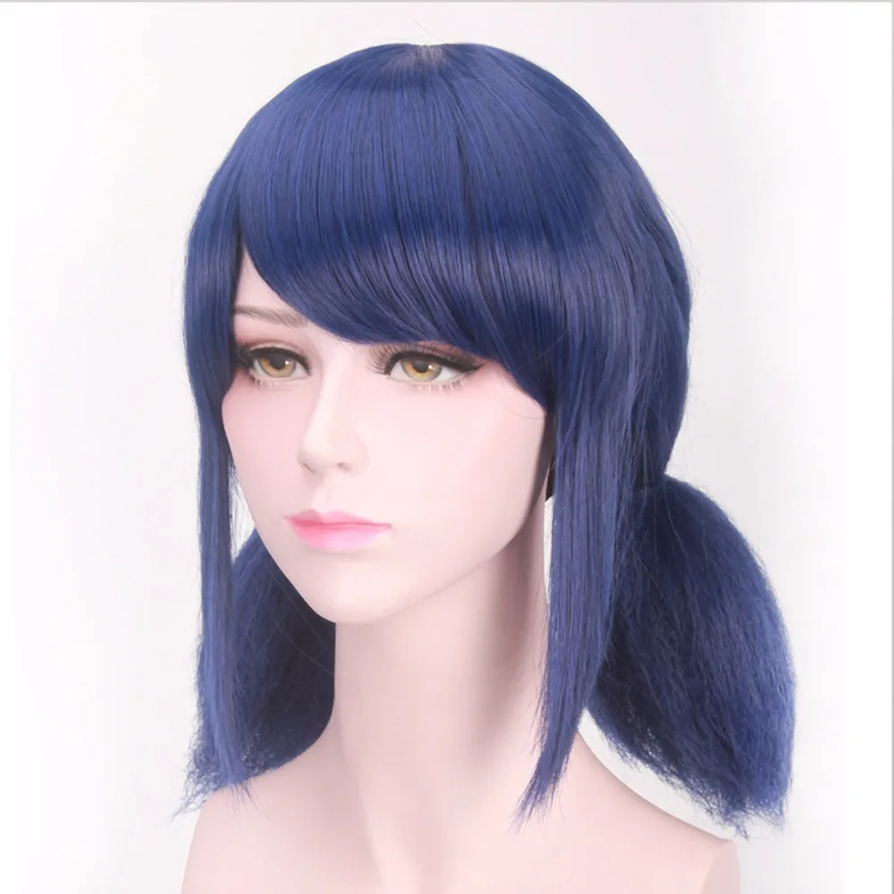 blue girls wig