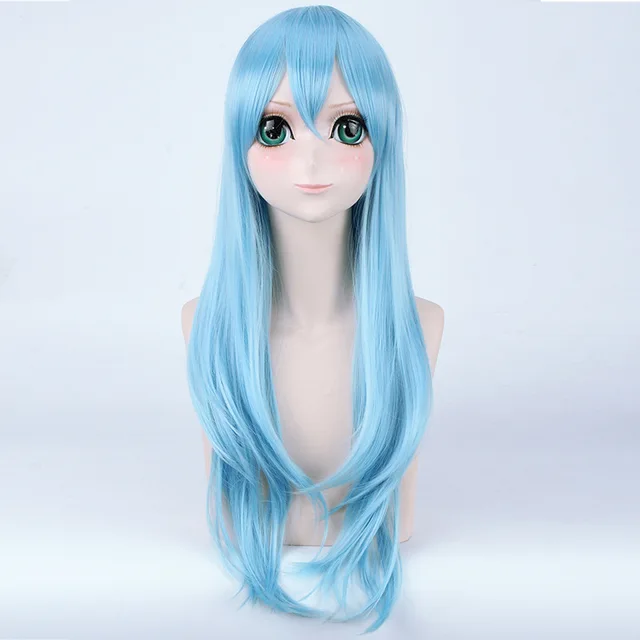 blue teal wig