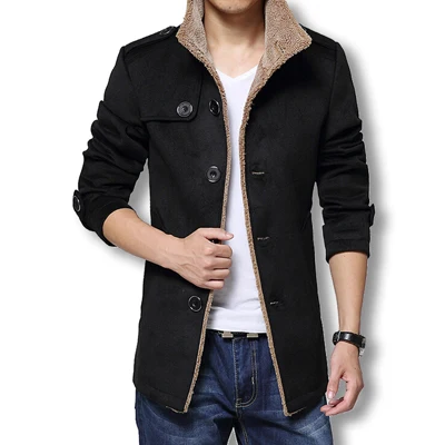 mens slim fit long jacket