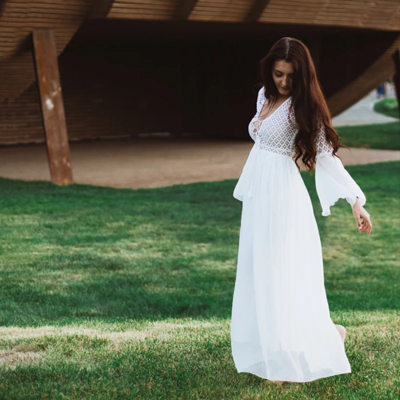 Bohoartist Women Sexy Dress Long Flare 