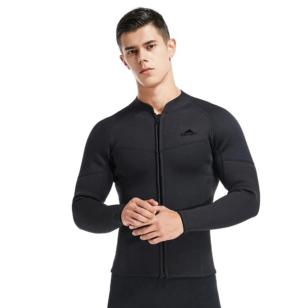 mens zip up wetsuit top