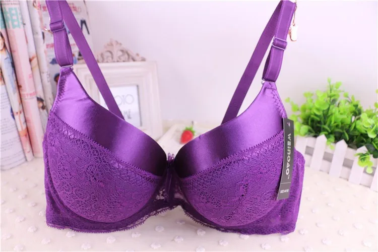 Xiushiren 34B-480D Female Padded Bras Sexy Deep V Push Up Bras For