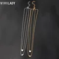 VIVILADY Hot Cute Imitation Pearl Circle Copper Alloy Charm Pendant Layers Chain Necklaces Women Summer Jewelry Bijoux Girl Gift preview-4