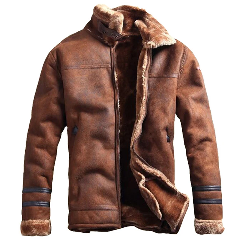 leather jacket winter men