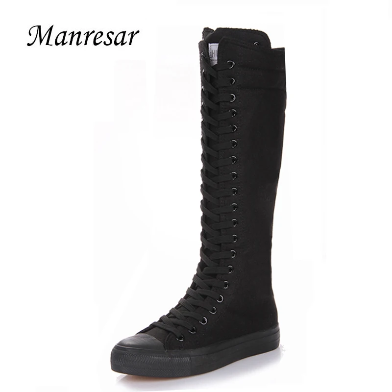 Fashion Women Boots Canvas Lace 
