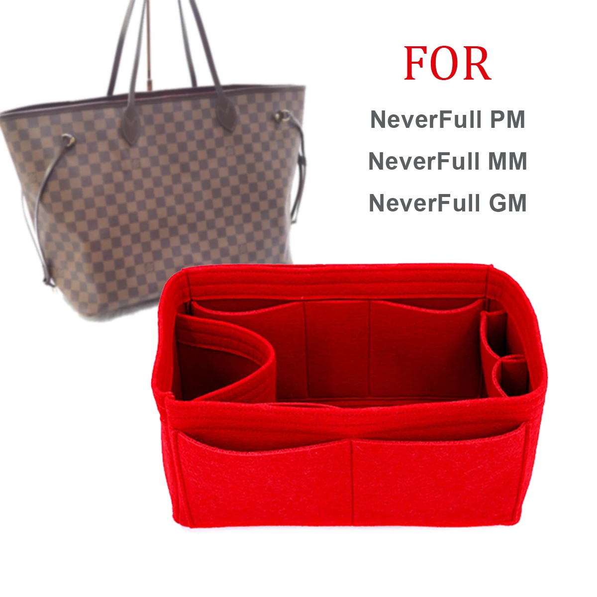 For Neverfull PM MM GM insert Bags Organizer Makeup Handbag