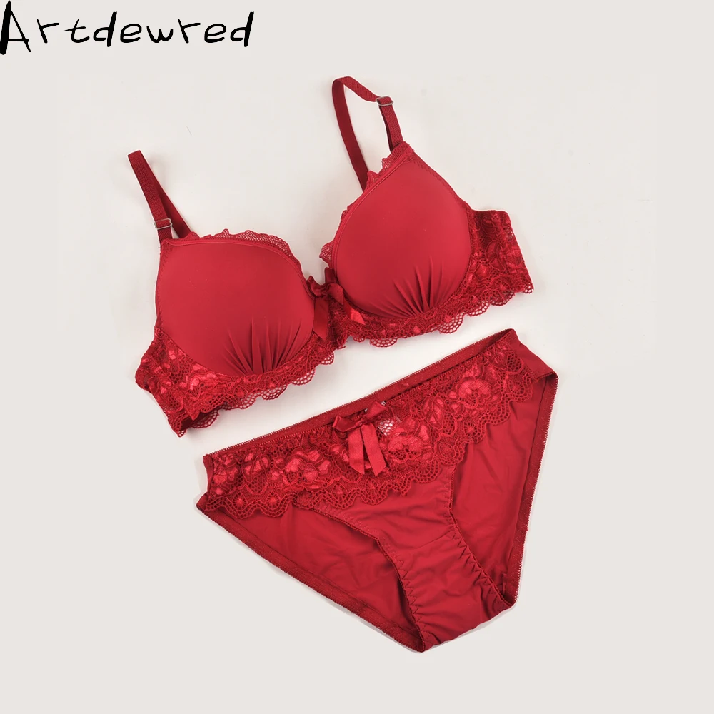 Artdewred Brand Underwear Women Bra Set Push up Noble Brassiere Big Size bra panty 36 38 40 42 44 ABC Cup Women's Lingerie set-animated-img
