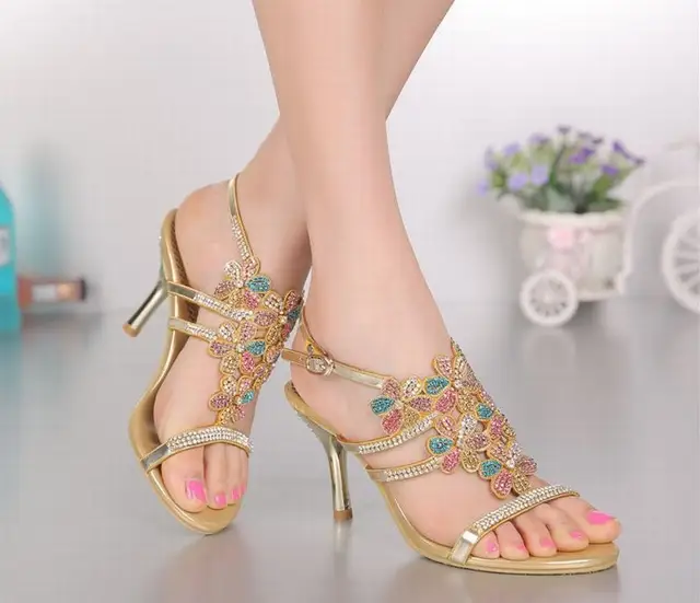 Colorful rhinestone heels Clearance