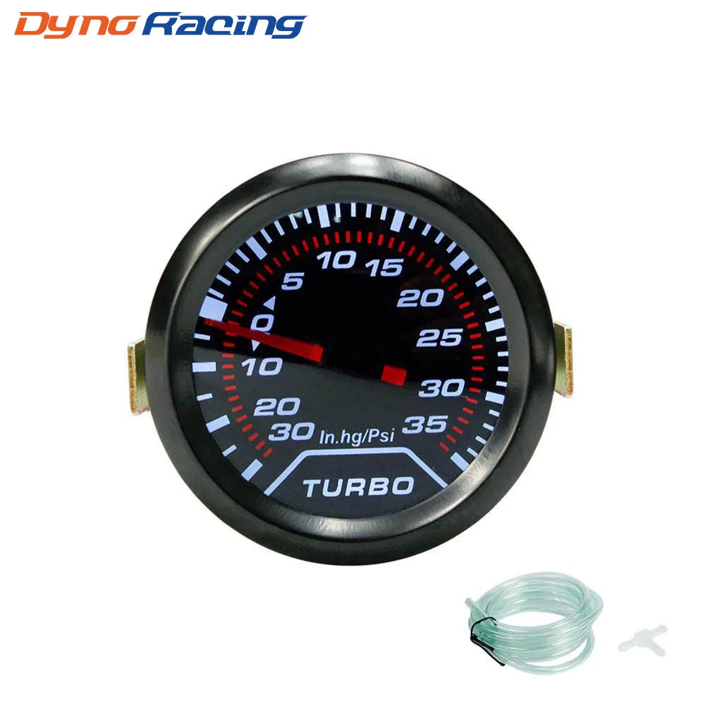 2" 52mm Turbo Boost Gauge PSI Smoke Dial White Light Interior Dash Gauge Car Meter BX100956-animated-img