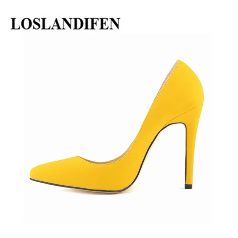 LOSLANDIFEN Wedding Shoes Women 11cm 