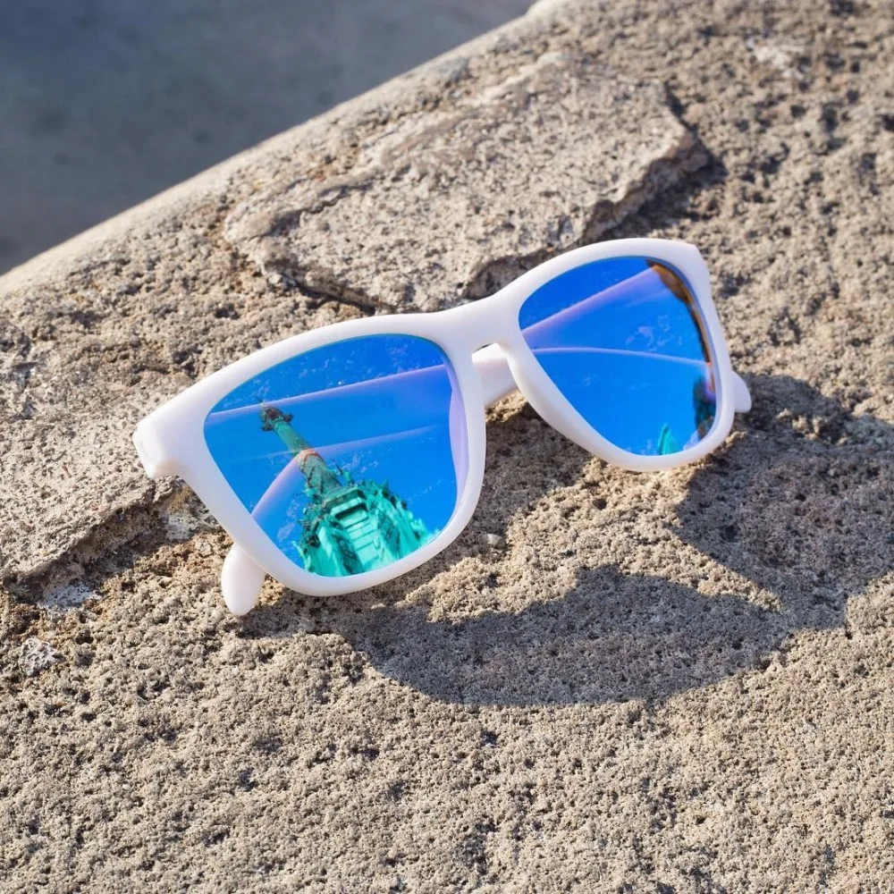 Αγορά Γυναικεία γυαλιά  Dokly New fashion Sunglasses Men and Women Design  Unisex white frame blue lens Sunglasses Mirror Oculos Sun Glasses Gafas De  Sol