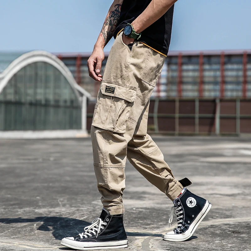 khaki jogger pants mens