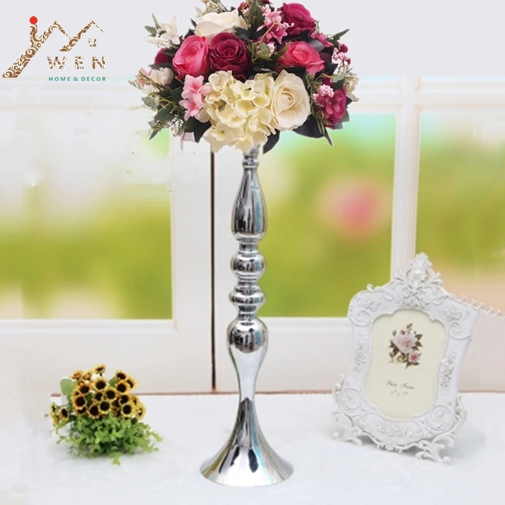 IMUWEN Metal Candle Holders 50cm/20"  Flower Vase Rack Candle Stick Wedding Table Centerpiece Event Road Lead Candle Stands-animated-img