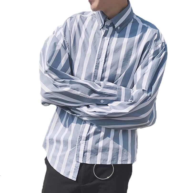 Men's white and blue striped shirt Clearance